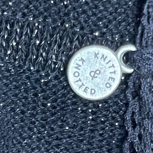 Anthropologie Knitted & Knotted Gallivant Metallic Pleated Sweater Dress Small - Picture 3 of 11